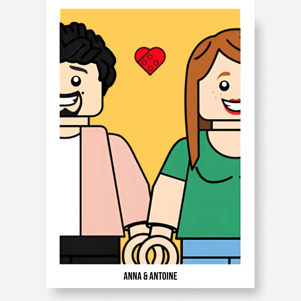 Votre photo "Couple Lego" | Cadeau Personnalisable Pour Couple